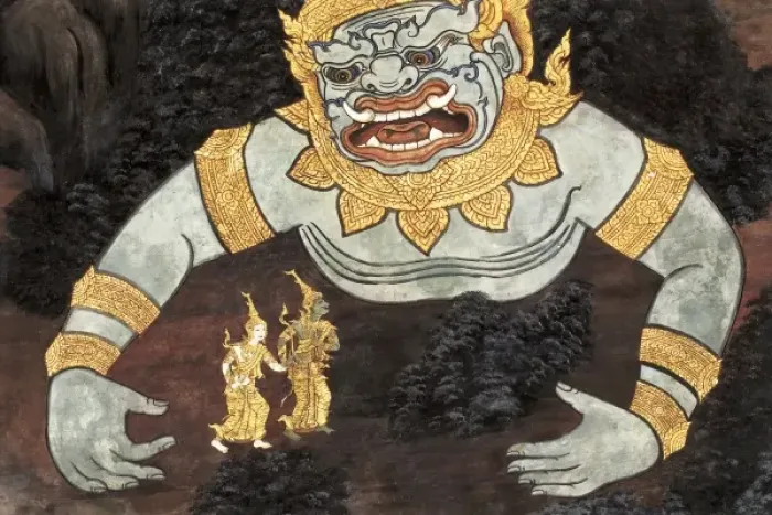 Framed Print : THAILAND. Khamphaeng Phet. Wat Phra Kaeo. Painting Framed Print : THAILAND. Khamphaeng Phet. Wat Phra Kaeo. Painting