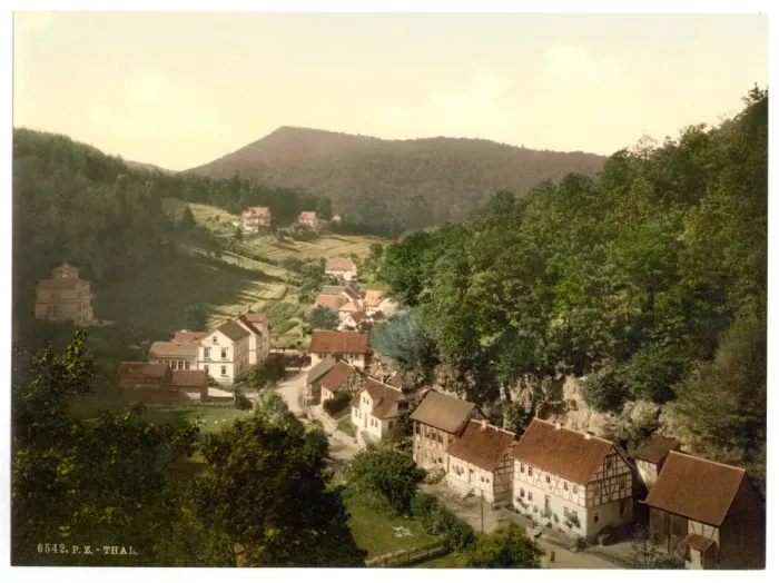 Framed Print : Thal, from Aussichtstemple, Thuringia, Germany Framed Print : Thal, from Aussichtstemple, Thuringia, Germany