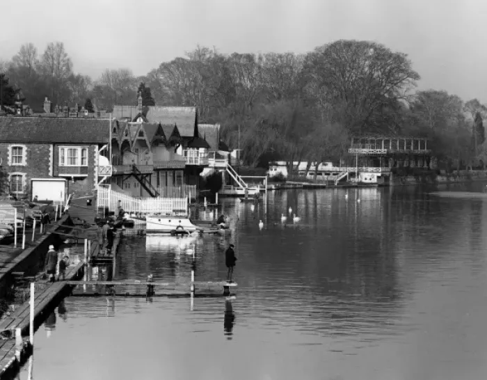 Framed Print : Thames Boathouses Framed Print : Thames Boathouses