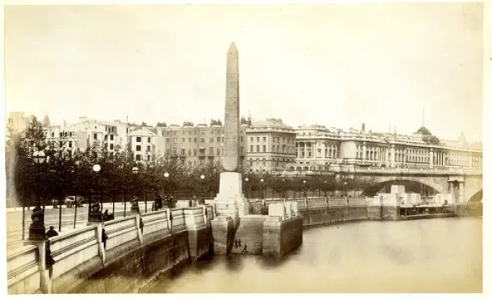 Framed Print : Thames Embankment and Cleopatras Needle, London Framed Print : Thames Embankment and Cleopatras Needle, London