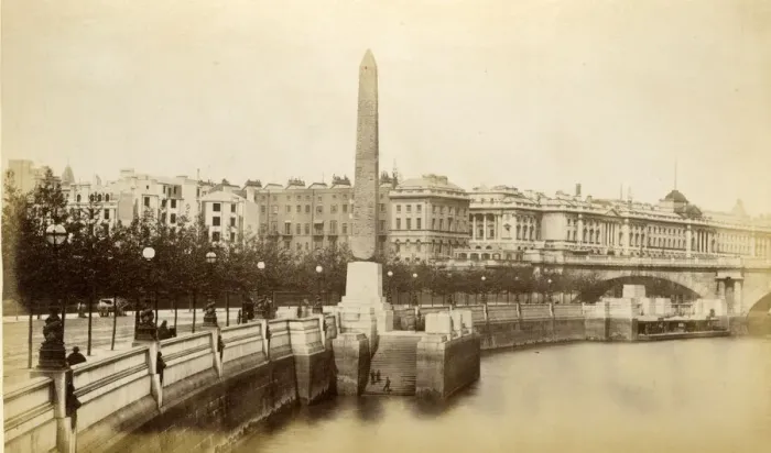 Framed Print : Thames Embankment and Cleopatras Needle, London Framed Print : Thames Embankment and Cleopatras Needle, London
