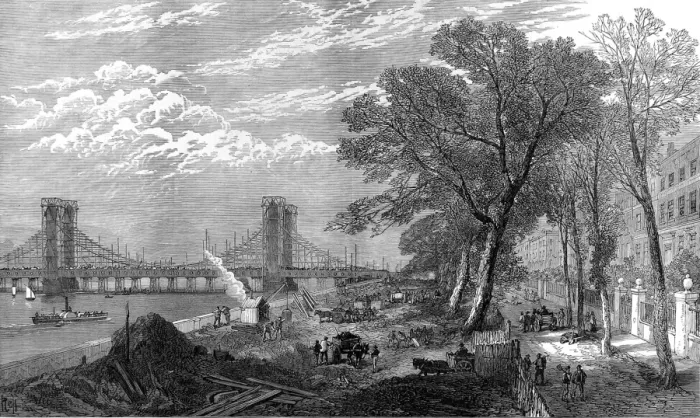 Framed Print : Thames Embankment Works, London, 1873 Framed Print : Thames Embankment Works, London, 1873
