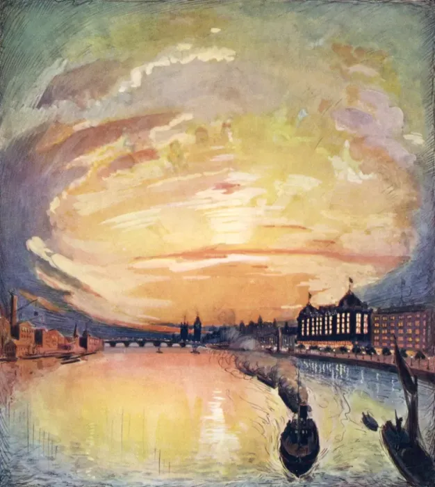 Framed Print : Thames at Eventide