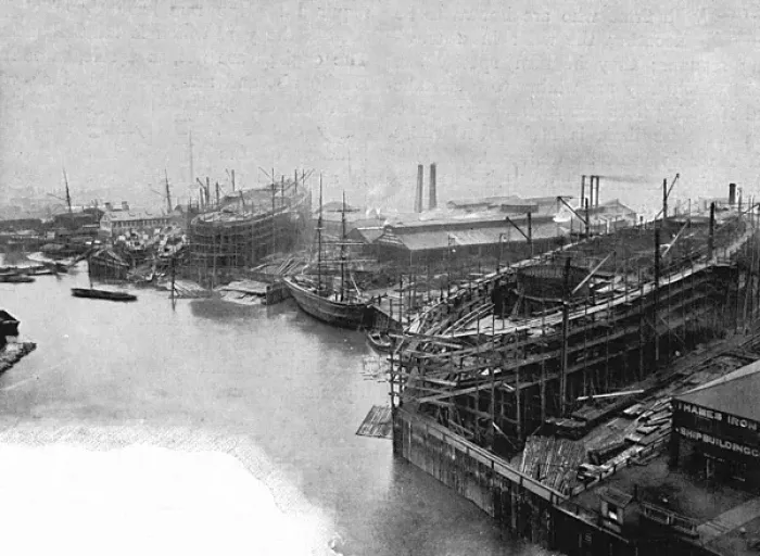 Framed Print : Thames Shipbuilding Framed Print : Thames Shipbuilding