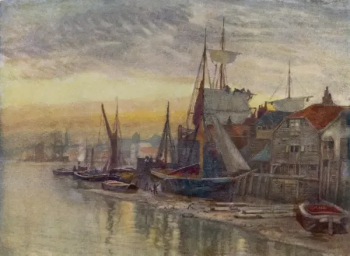 Framed Print : Thames / Stepney 1905 Framed Print : Thames / Stepney 1905