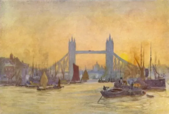 Framed Print : Thames / Tower Bridge 1905 Framed Print : Thames / Tower Bridge 1905