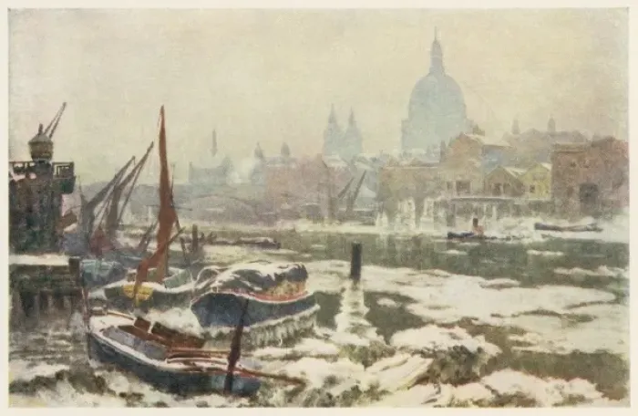 Framed Print : Thames / Winter / St Pauls Framed Print : Thames / Winter / St Pauls