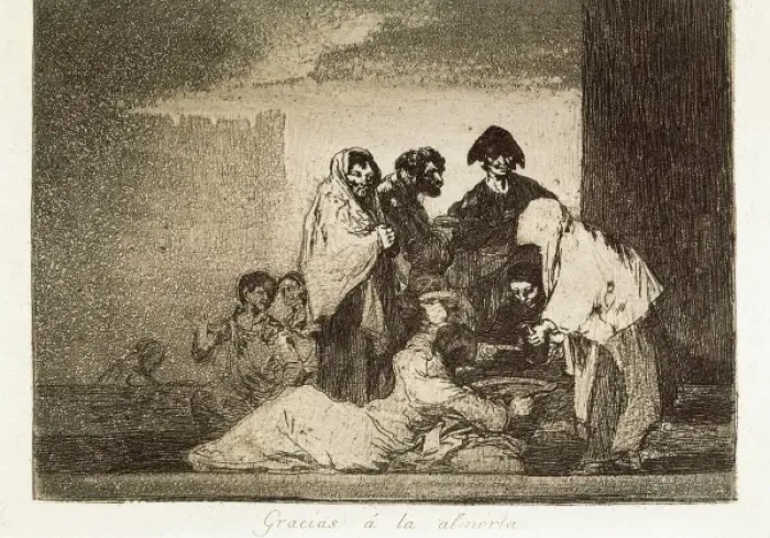 Framed Print : Thanks to the millet. Plate 51 of The Disasters of War Framed Print : Thanks to the millet. Plate 51 of The Disasters of War