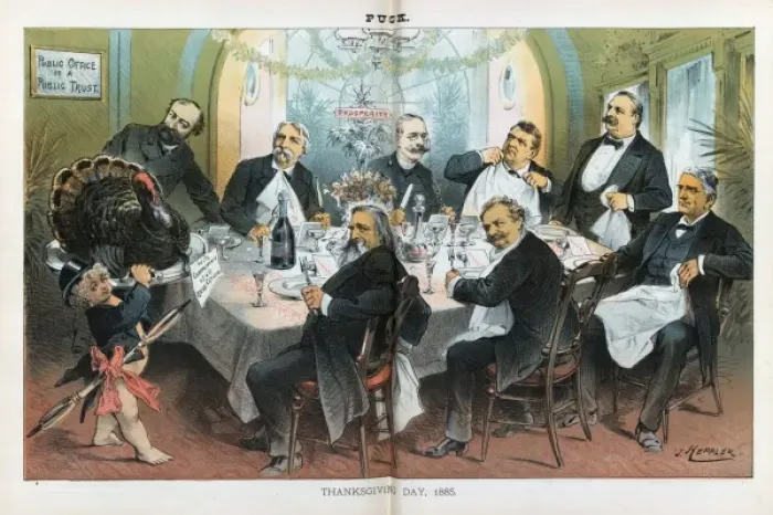 Framed Print : Thanksgiving day, 1885 Framed Print : Thanksgiving day, 1885