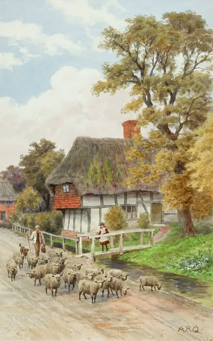 Framed Print : Thatched cottage at Frogholt near Folkestone, Kent Framed Print : Thatched cottage at Frogholt near Folkestone, Kent