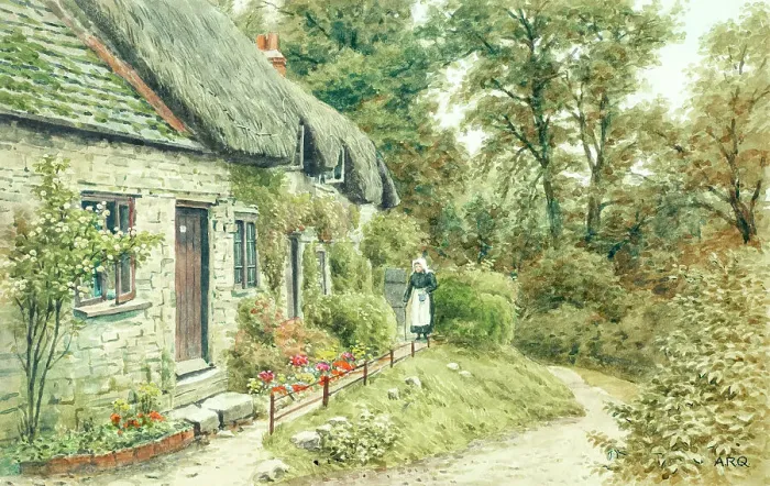 Framed Print : Thatched cottage at Studland, Dorset Framed Print : Thatched cottage at Studland, Dorset