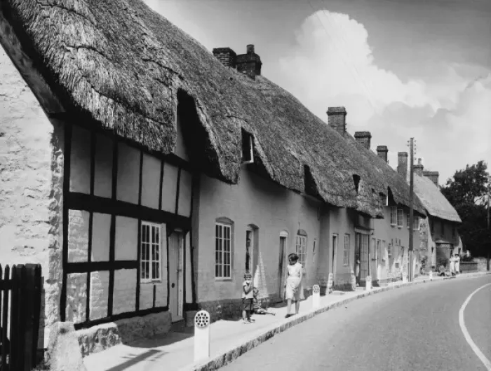 Framed Print : Thatched Cottages Framed Print : Thatched Cottages