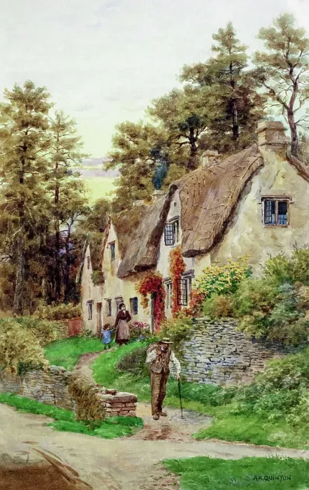 Framed Print : Thatched cottages, Castle Combe, Wiltshire Framed Print : Thatched cottages, Castle Combe, Wiltshire
