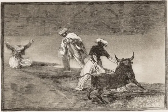 Framed Print : They (the Moors) play another bull with the cape in an enclo Framed Print : They (the Moors) play another bull with the cape in an enclo