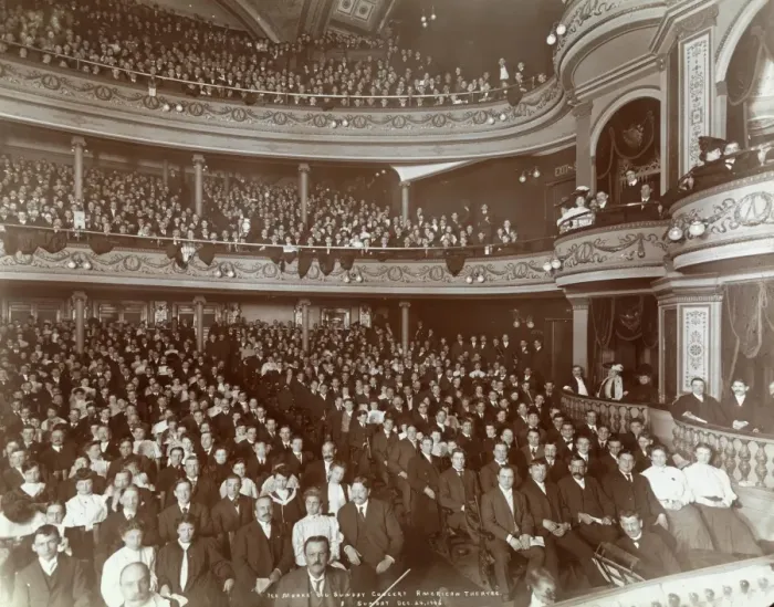 Framed Print : Theatre Audience in New York