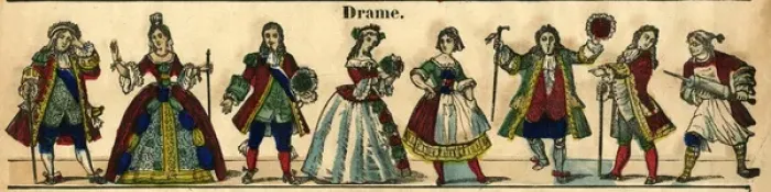 Framed Print : Theatre Characters - Drama Framed Print : Theatre Characters - Drama
