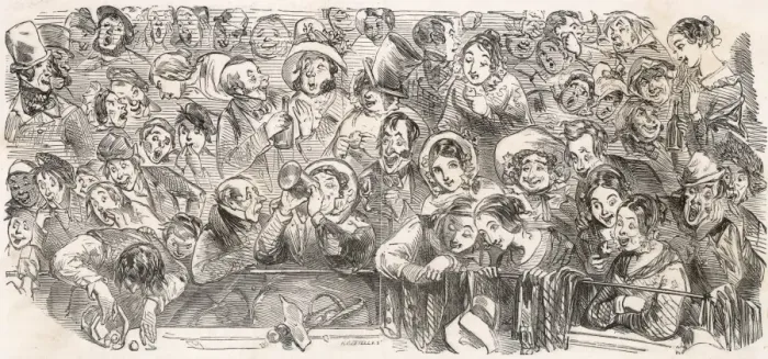 Framed Print : Theatre Going 1850 Framed Print : Theatre Going 1850