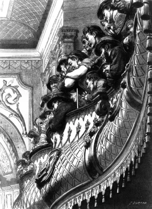 Framed Print : Theatre going: an audience at the Victoria Theatre Framed Print : Theatre going: an audience at the Victoria Theatre
