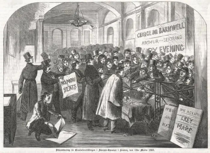 Framed Print : Theatre / Full House 1863 Framed Print : Theatre / Full House 1863
