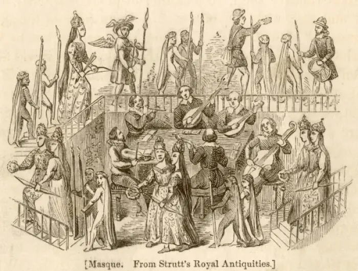 Framed Print : Theatre / Masque / Strutt Framed Print : Theatre / Masque / Strutt