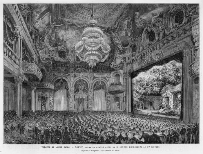 Framed Print : Theatre / Monte Carlo 1880 Framed Print : Theatre / Monte Carlo 1880