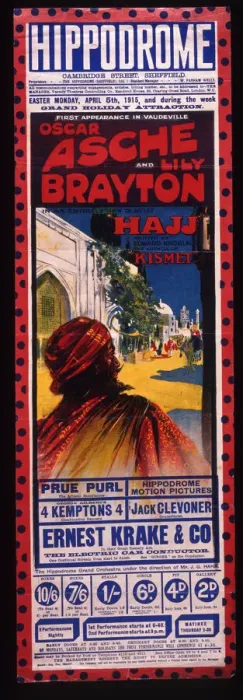 Framed Print : Theatre poster, Hippodrome, Oscar Asche, Lily Brayton Framed Print : Theatre poster, Hippodrome, Oscar Asche, Lily Brayton