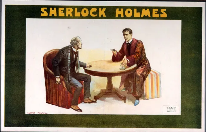 Framed Print : Theatre poster, William Gillette as Sherlock Holmes Framed Print : Theatre poster, William Gillette as Sherlock Holmes