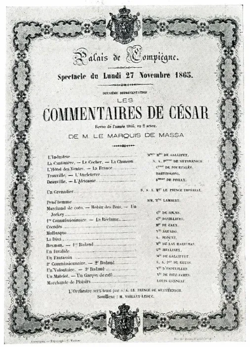 Framed Print : Theatre programme, Compiegne Palace Framed Print : Theatre programme, Compiegne Palace