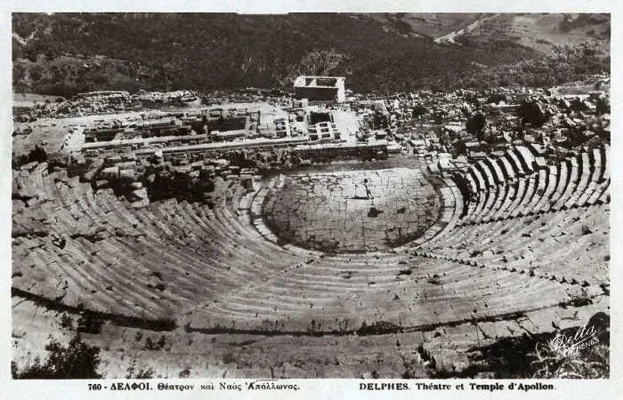 Framed Print : The Theatre and Temple of Apollo, Delphi, Greece Framed Print : The Theatre and Temple of Apollo, Delphi, Greece