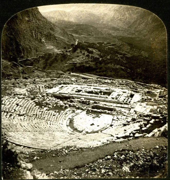 Framed Print : Theatre and Temple of Apollo at Delphi, Greece Framed Print : Theatre and Temple of Apollo at Delphi, Greece
