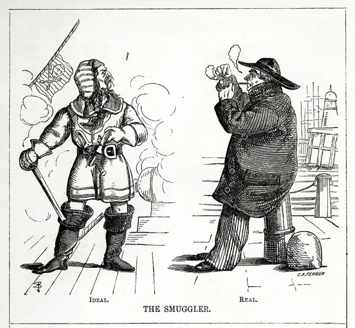 Framed Print : Theatre Villains, The Smuggler, Ideal and Real Framed Print : Theatre Villains, The Smuggler, Ideal and Real