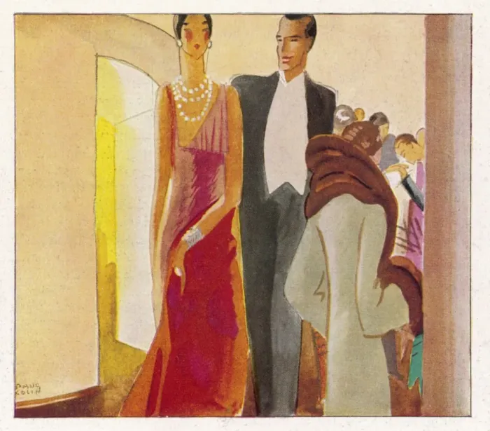 Framed Print : Theatregoers 1929 Framed Print : Theatregoers 1929