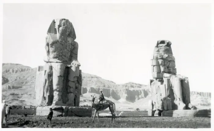Framed Print : Thebes, Upper Egypt, North Africa - Colossi of Memnon Framed Print : Thebes, Upper Egypt, North Africa - Colossi of Memnon