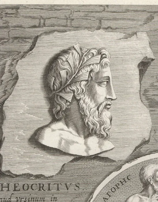 Framed Print : Theocritus, Greek poet from Sicily, c.300-260 BC Framed Print : Theocritus, Greek poet from Sicily, c.300-260 BC