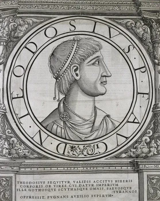 Framed Print : Theodosius I the Great (347 - 395). Roman emperor Framed Print : Theodosius I the Great (347 - 395). Roman emperor