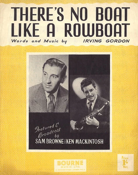 Theres no boat like a rowboat - Music Sheet Cover