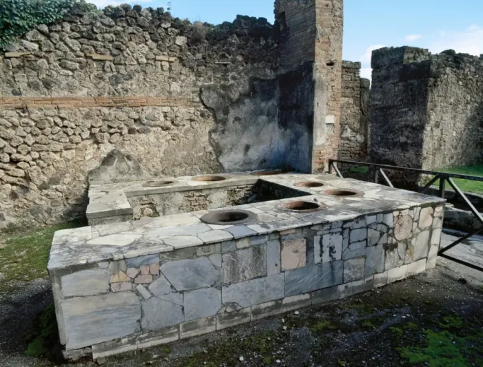 Framed Print : Thermopolium at the intersection of Via degli Augustali with Framed Print : Thermopolium at the intersection of Via degli Augustali with