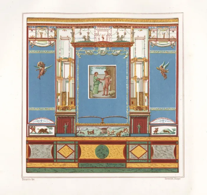 Framed Print : Theseus and Ariadne from a tablinum in Framed Print : Theseus and Ariadne from a tablinum in
