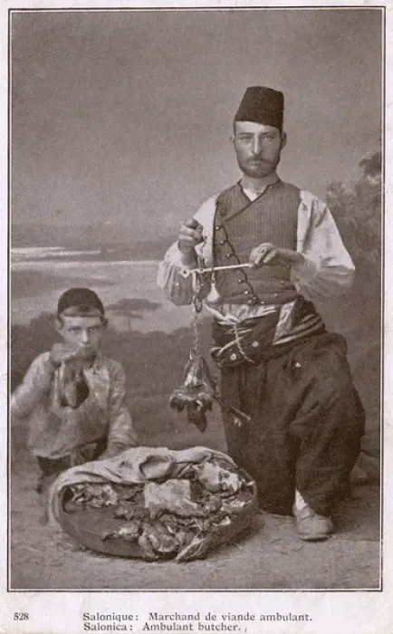 Framed Print : Thessaloniki, Greece - Itinerant Meat Seller / Butcher Framed Print : Thessaloniki, Greece - Itinerant Meat Seller / Butcher