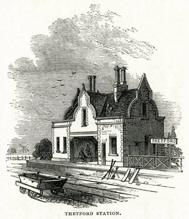 Framed Print : Thetford railway station, Thetford, Norfolk Framed Print : Thetford railway station, Thetford, Norfolk