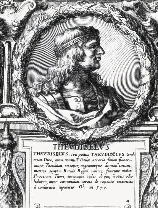 Framed Print : THEUDIGISEL ( -549). Visigothic King of Hispania Framed Print : THEUDIGISEL ( -549). Visigothic King of Hispania