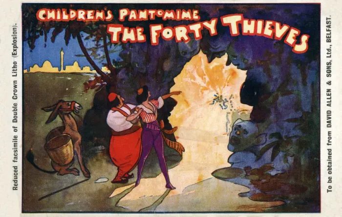 Framed Print : The Forty Thieves, a childrens pantomime Framed Print : The Forty Thieves, a childrens pantomime