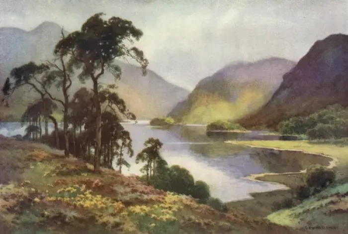 Framed Print : THIRLMERE. Thirlmere, with Hellvellyn in the distance. Date: circa 1909 Framed Print : THIRLMERE. Thirlmere, with Hellvellyn in the distance. Date: circa 1909