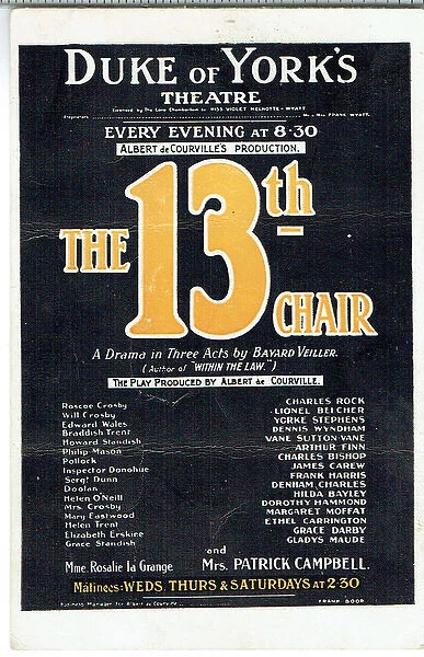 The Thirteenth Chair by Bavard Veiller