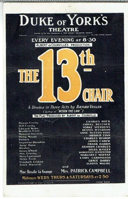 Framed Print : The Thirteenth Chair by Bavard Veiller Framed Print : The Thirteenth Chair by Bavard Veiller