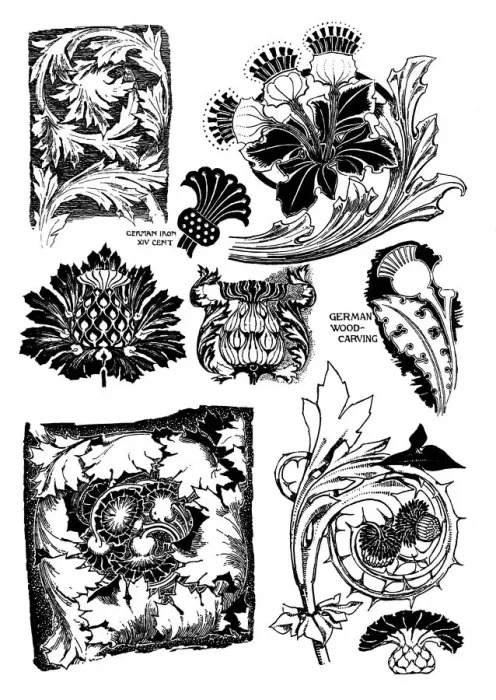 Framed Print : Thistle. Studies in plant form with suggestions for their application to design Framed Print : Thistle. Studies in plant form with suggestions for their application to design