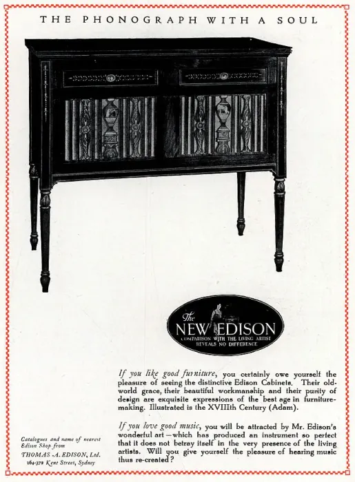 Framed Print : Thomas A. Edison Ltd Advertisement Framed Print : Thomas A. Edison Ltd Advertisement