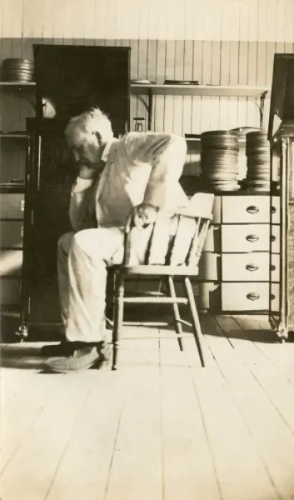 Framed Print : Thomas A. Edison in his central plant, portrait Framed Print : Thomas A. Edison in his central plant, portrait