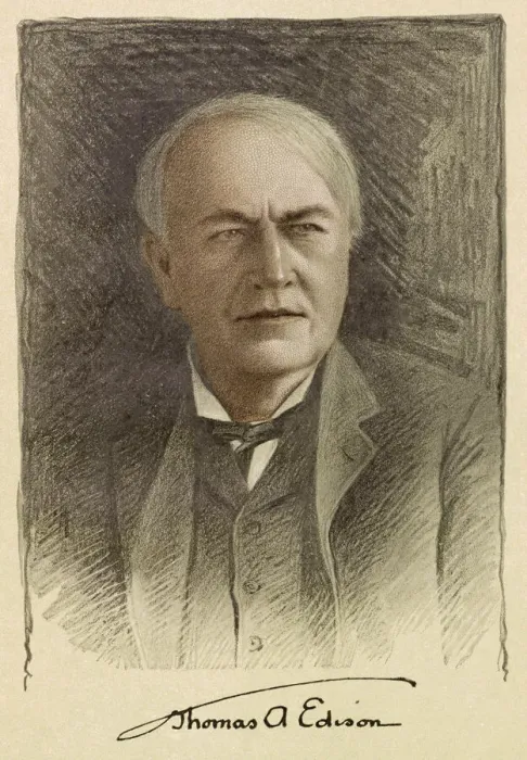 Framed Print : THOMAS ALVA EDISON (1847 - 1931), American Inventor