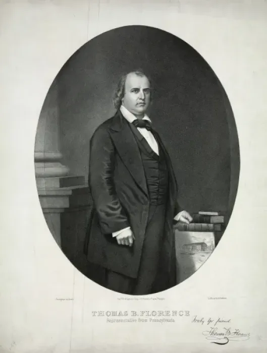 Framed Print : Thomas B. Florence, representative from Pennsylvania Framed Print : Thomas B. Florence, representative from Pennsylvania